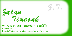 zalan timcsak business card